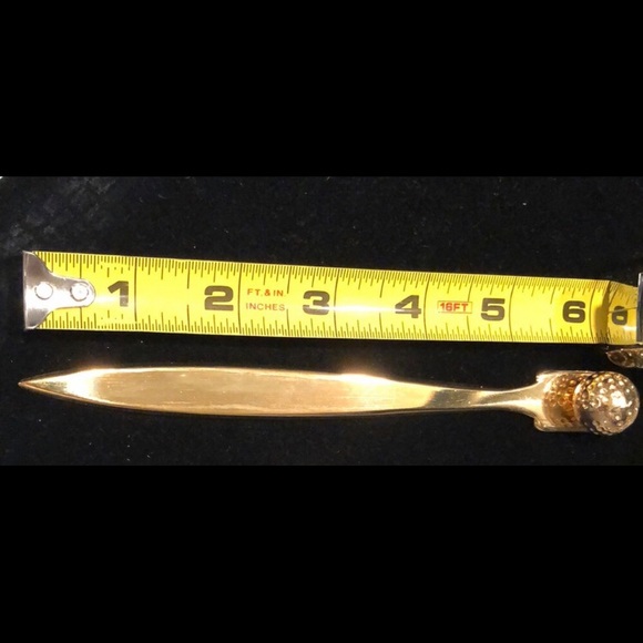 New flagstaff gold plated golf ball letter opener - Picture 3 of 9